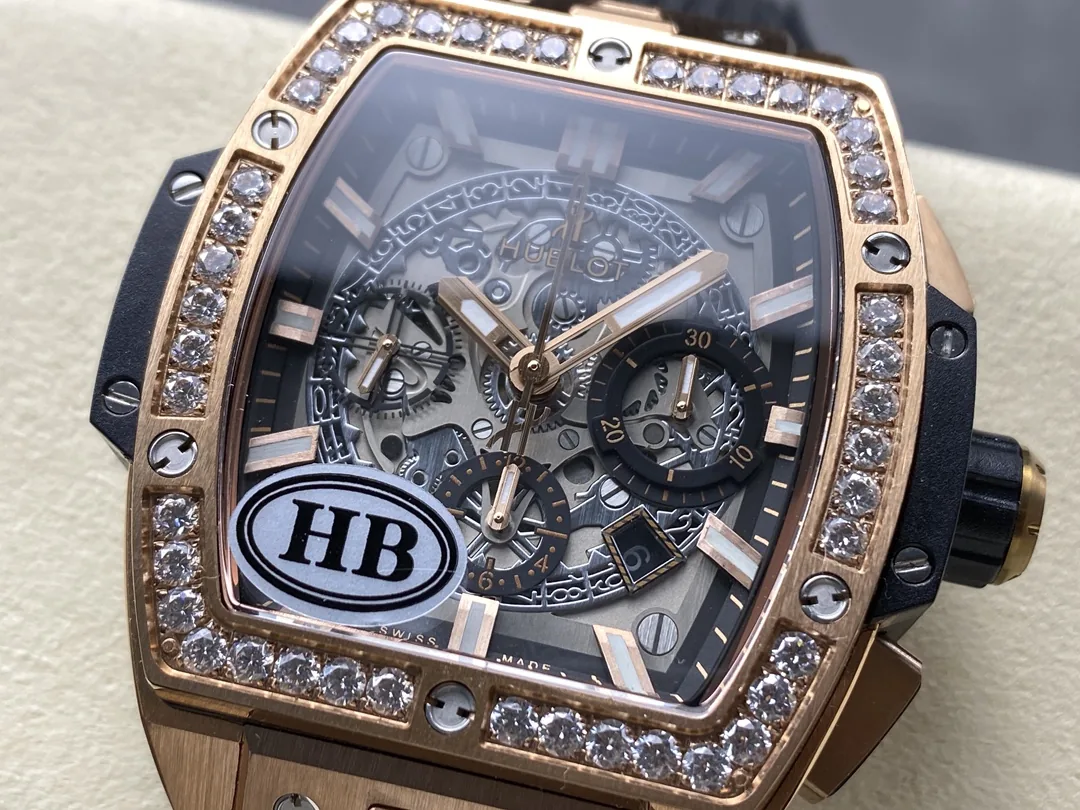 Hublot Spirit Of Big Bang Replica 642.OX.0180.RX.1104 42mm Rose Gold Diamonds Watch