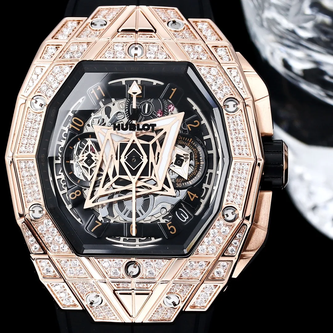Luxury Hublot Spirit Of Big Bang 648.OX.0108.RX.1604.MXM23 Replica 42mm Rose Gold Diamond Watch