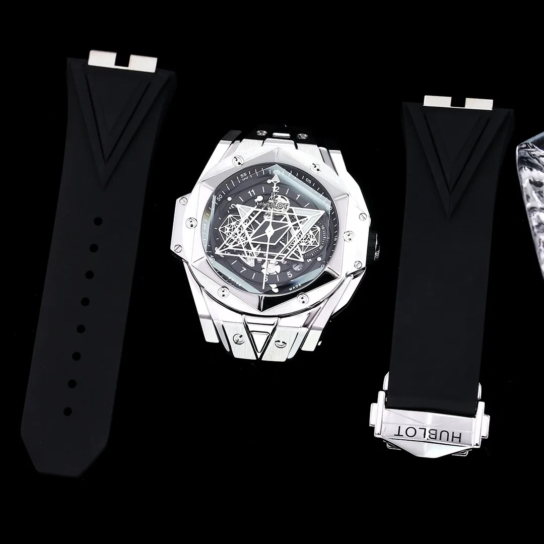Hublot Big Bang Replica 45mm Sang Bleu II Titanium Black Dial Watch