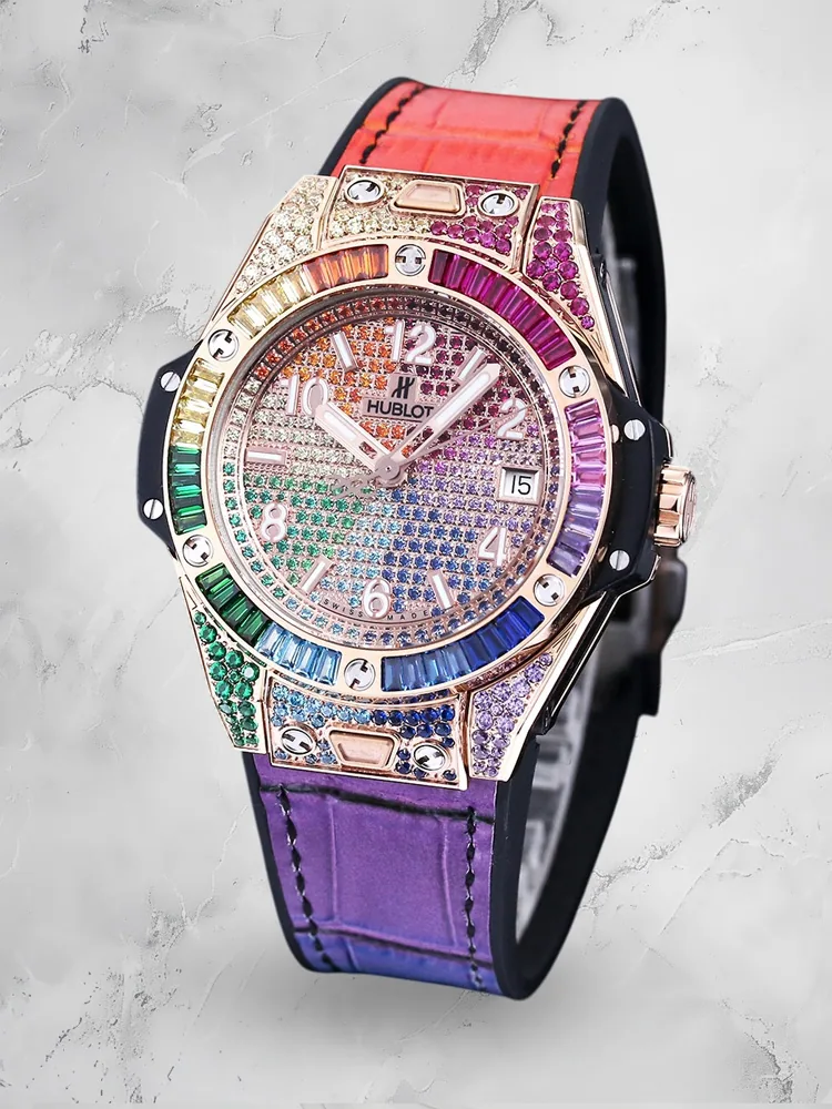 Hublot Big Bang Replica 465.OX.9900.LR.0999 Rainbow King Gold Watch