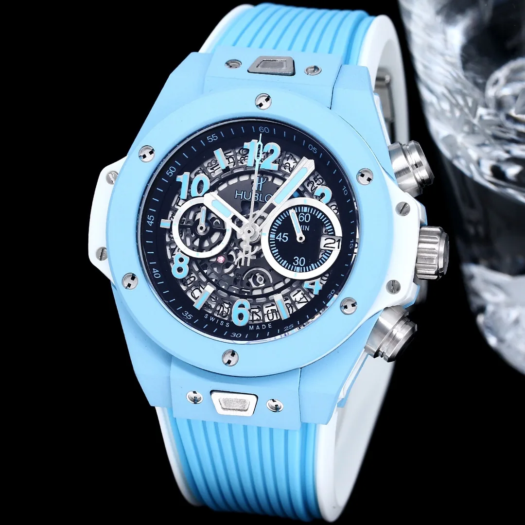 Swiss Replica Hublot Big Bang Unico 441.EX.5120.RX Sky Blue Skeleton Sport Watch With Composite Case