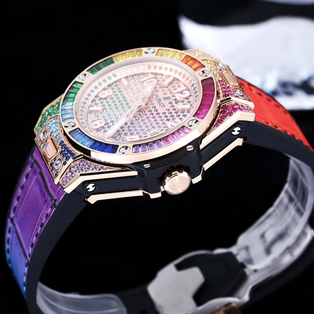 Hublot Big Bang Replica 465.OX.9900.LR.0999 Rainbow King Gold Watch