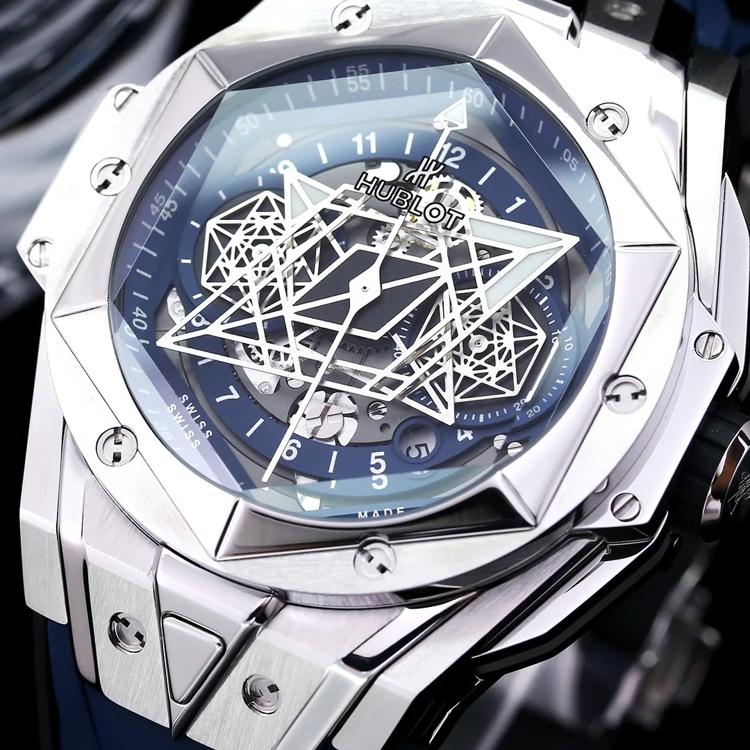 Hublot Big Bang Replica Sang Bleu II Tattoo 418.NX.5107.RX.MXM20 45mm Blue Dial Watch