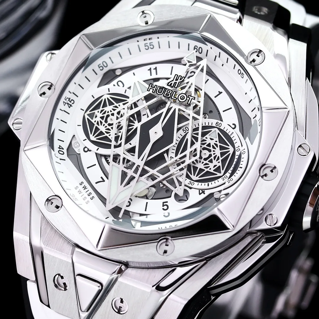 Hublot Big Bang Replica Sang Bleu Unico 418.NX.2001.RX.MXM20 45mm Titanium White Watch