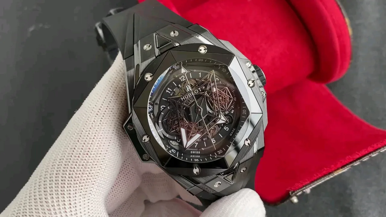 Hublot Big Bang Sang Replica Bleu II 418.CX.1107.RX.MXM22 45mm Black Dial Watch