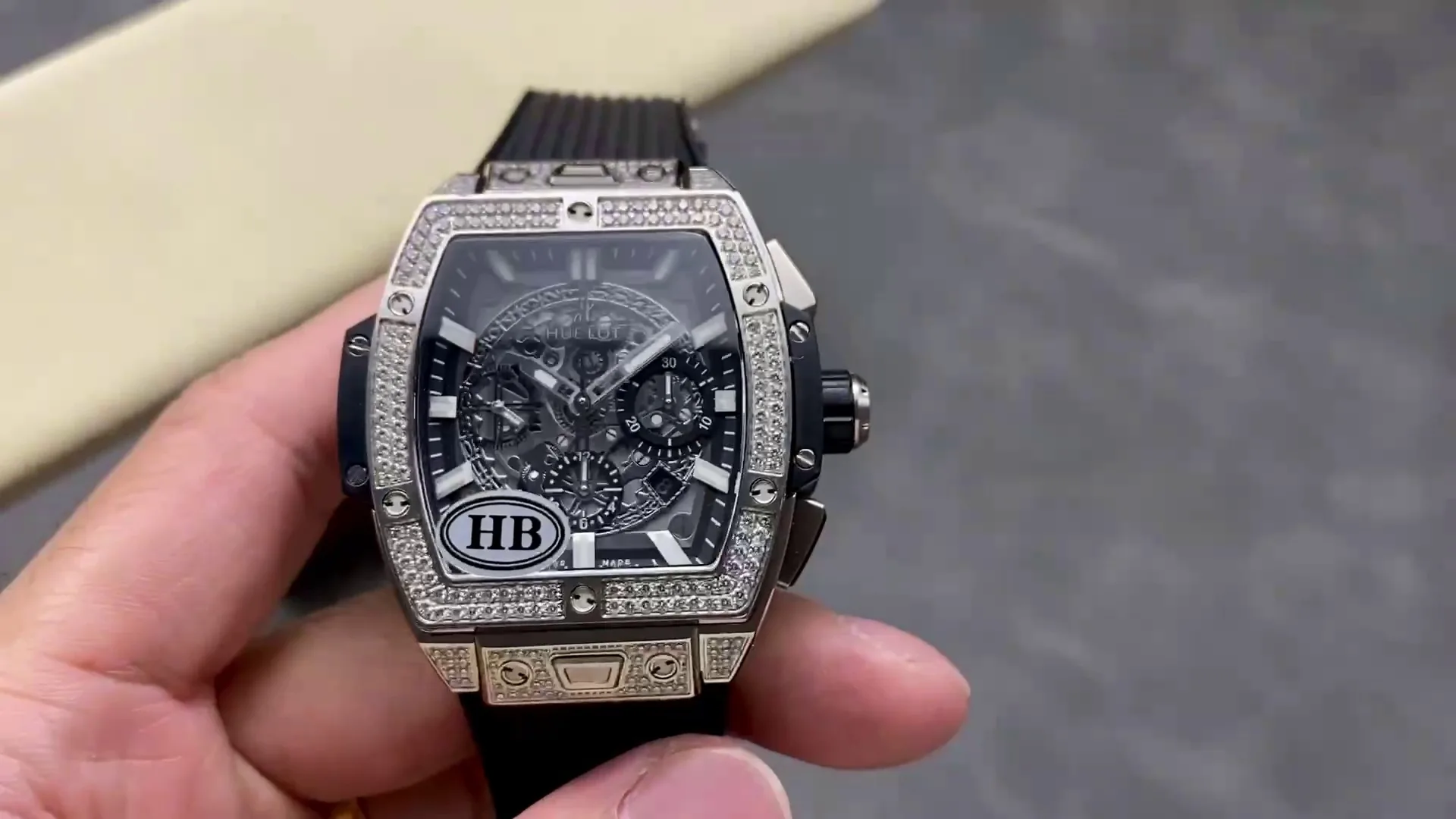 Hublot Spirit Of Big Bang Replica 642.NX.0170.RX.1704 42mm Silver Diamond Watch