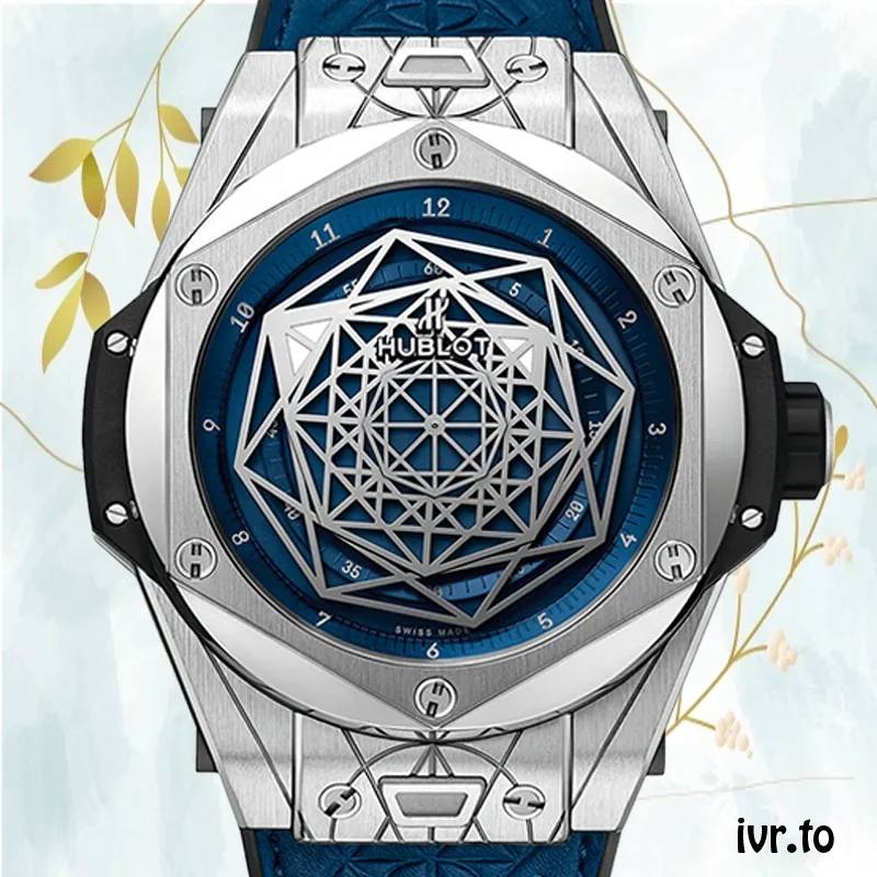 Hublot Big Bang 415.NX.7179.VR.MXM18 44mm Men Leather Strap Blue Dial