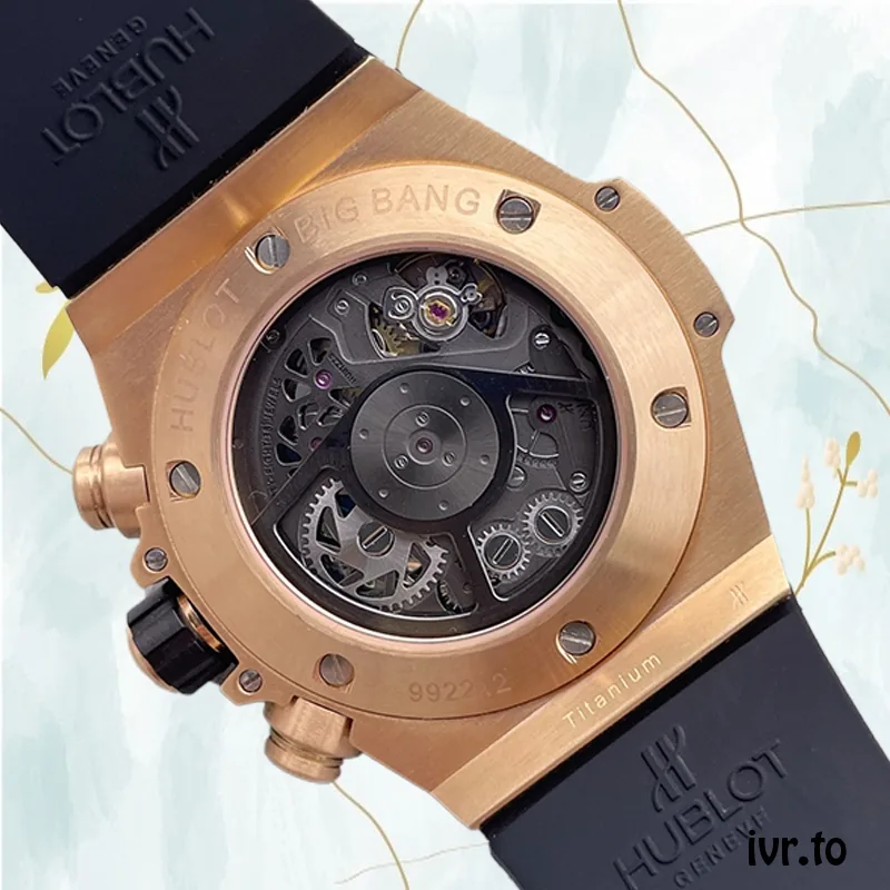 Hublot Big Bang 44mm Men 411.OX.5189.RX Rubber Band Rose Gold-tone