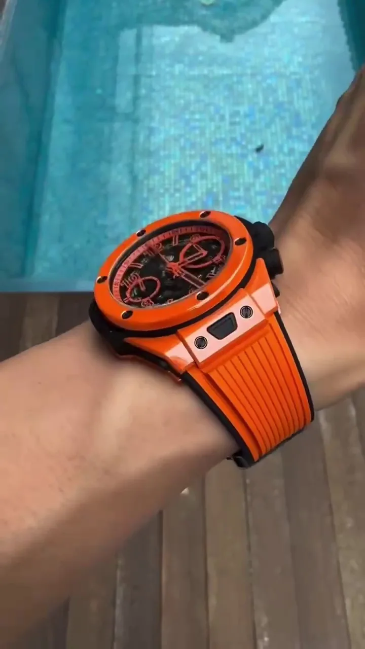 Hublot Big Bang Replica Unico 42mm Polished Orange Ceramic Watch