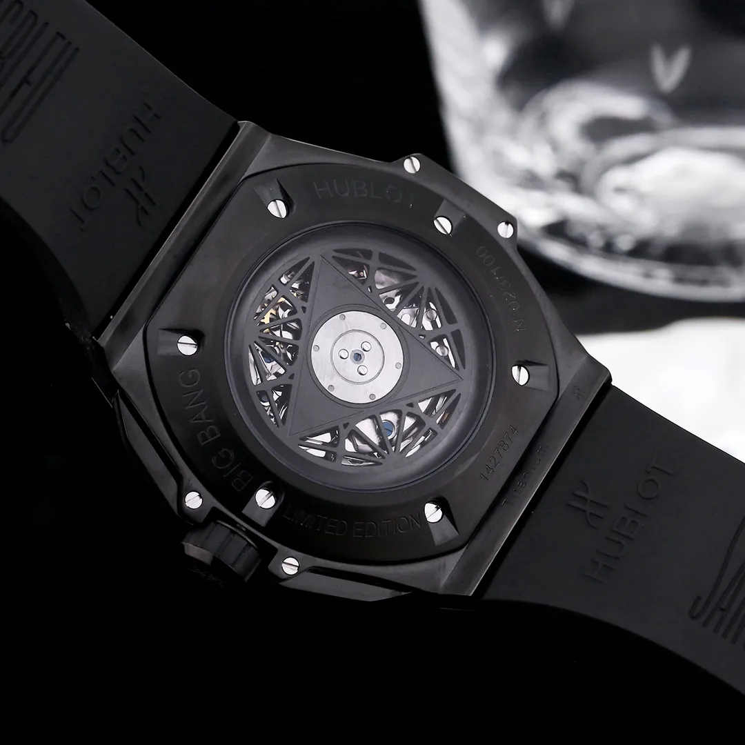 Hublot Big Bang Replica Unico Sang Bleu II 45mm Black Ceramic PVD Watch