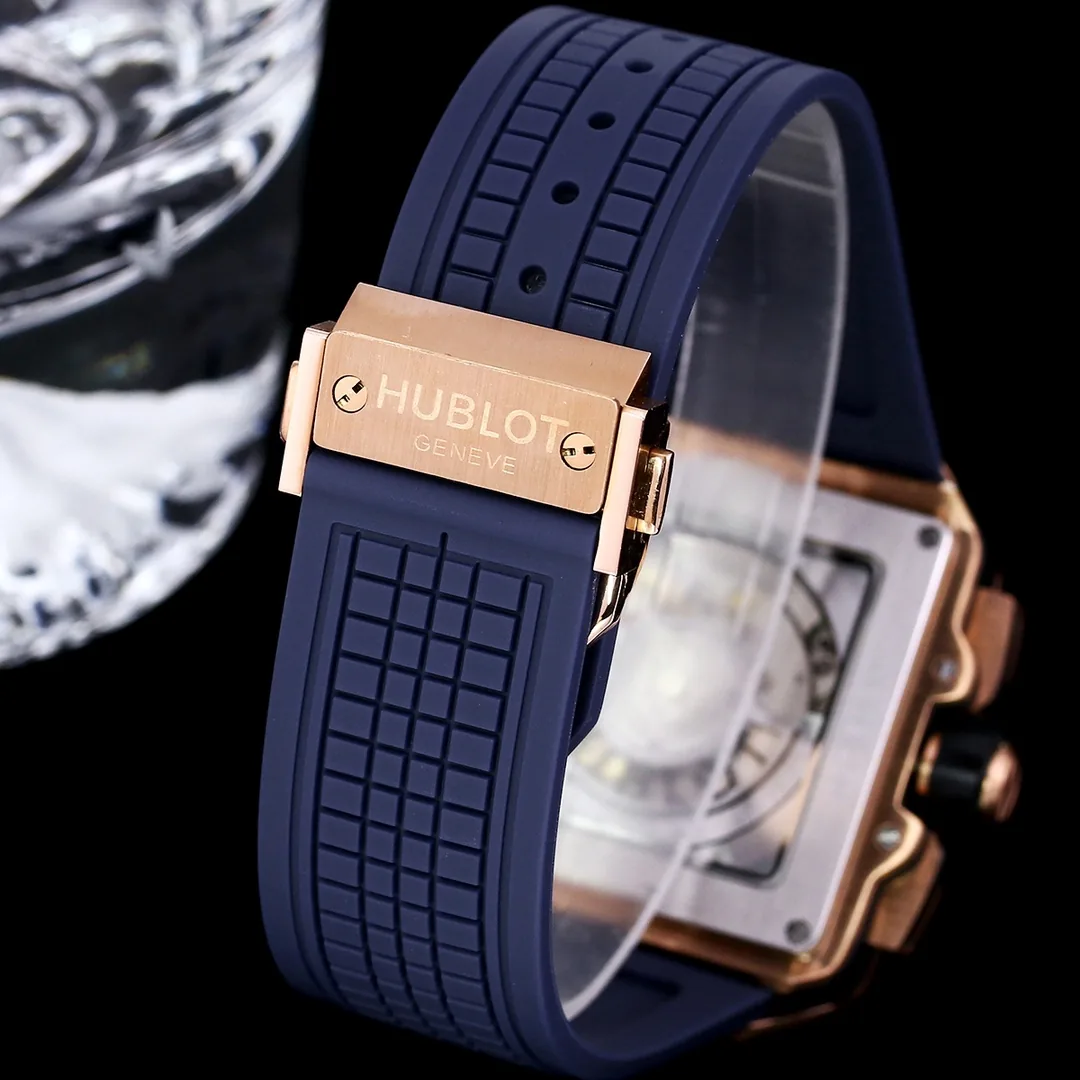 HUBLOT SQUARE BIG BANG Replica KIT 42mm Blue Bezel Watch