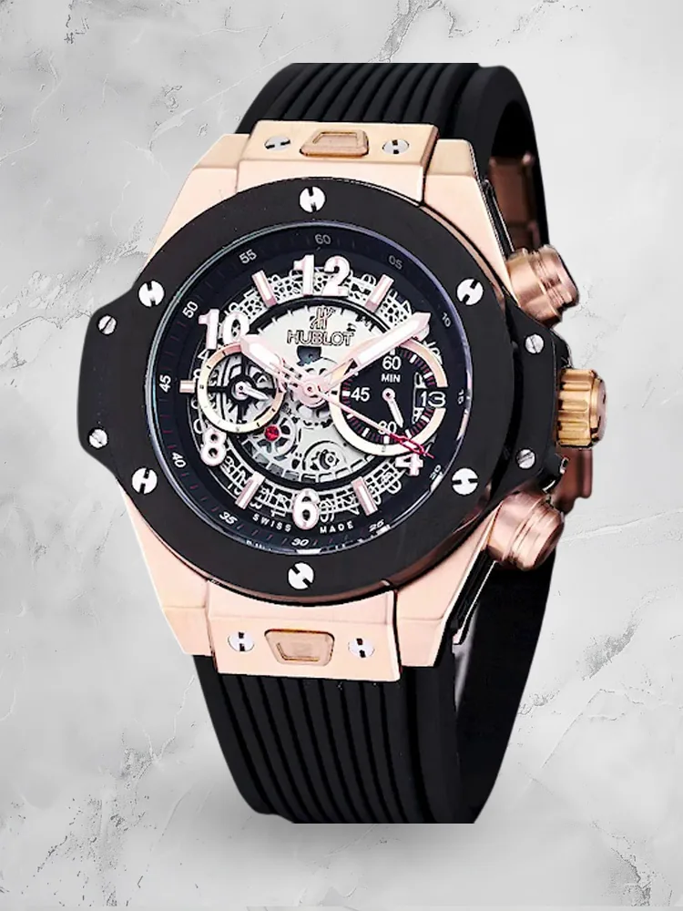 Hublot Big Bang Replica 411.NX.1170.RX.0904 King Gold Skeleton Dial Watch