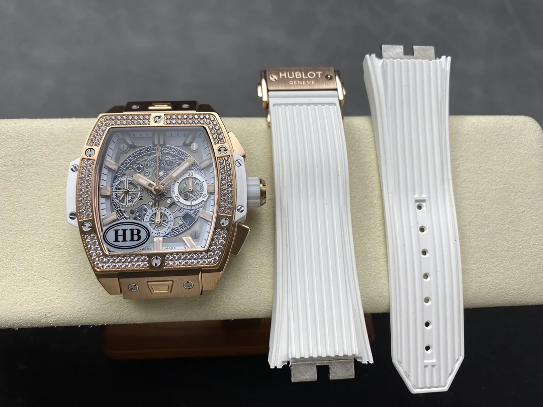 Hublot Spirit Of Big Bang Replica 642.OE.2010.RW.1204 42mm Rose Gold White Diamond Watch