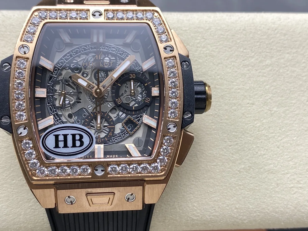 Hublot Spirit Of Big Bang Replica 642.OX.0180.RX.1104 42mm Rose Gold Diamonds Watch