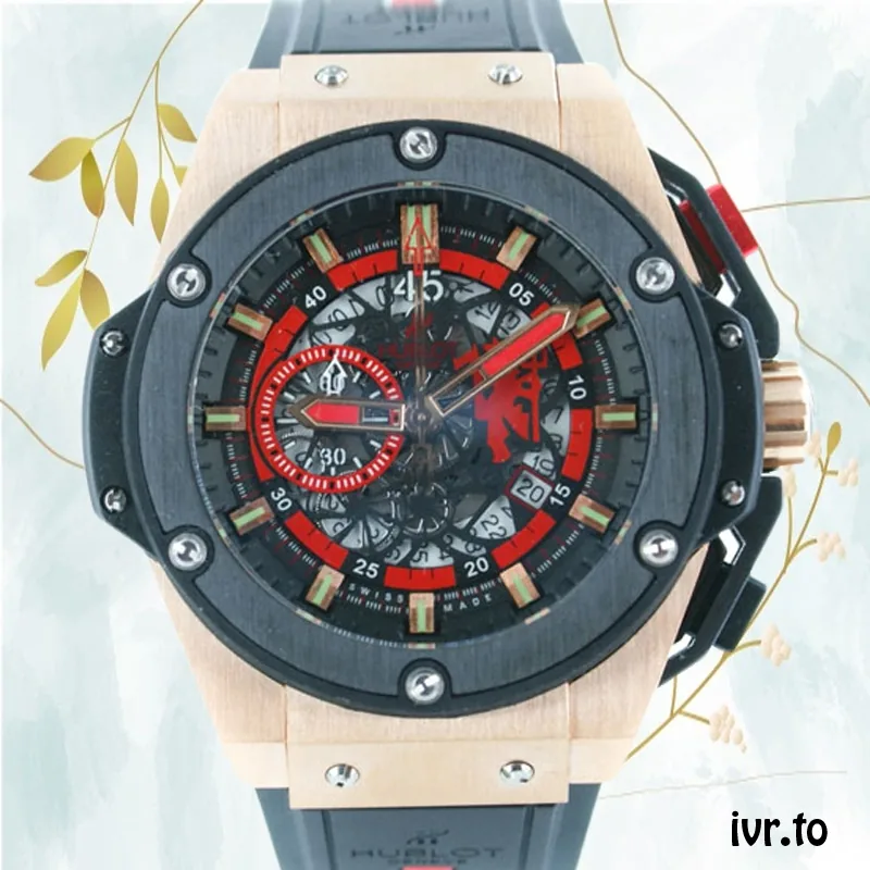Hublot King Power 48mm Men's 716.NX.1129.RX.BYM12 Silver-tone/Rose Gold-tone/Black-tone Stainless Steel