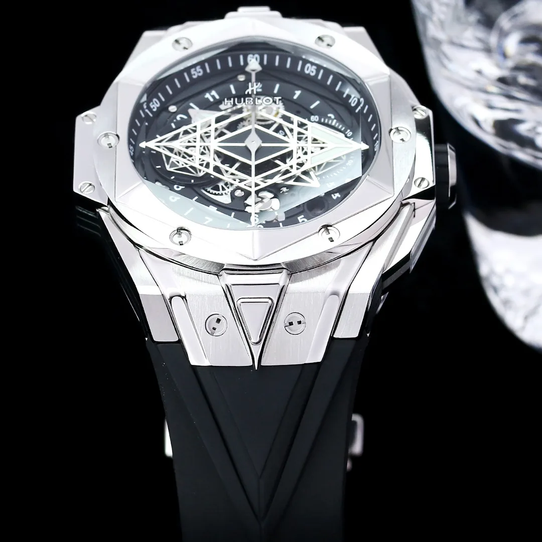 Hublot Big Bang Replica 45mm Sang Bleu II Titanium Black Dial Watch