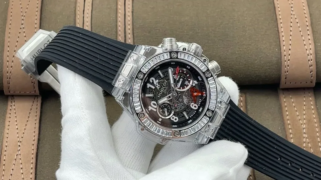 Hublot Big Bang Replica 411.JX.4802.RT 45mm Fully Transparent Diamond Watch