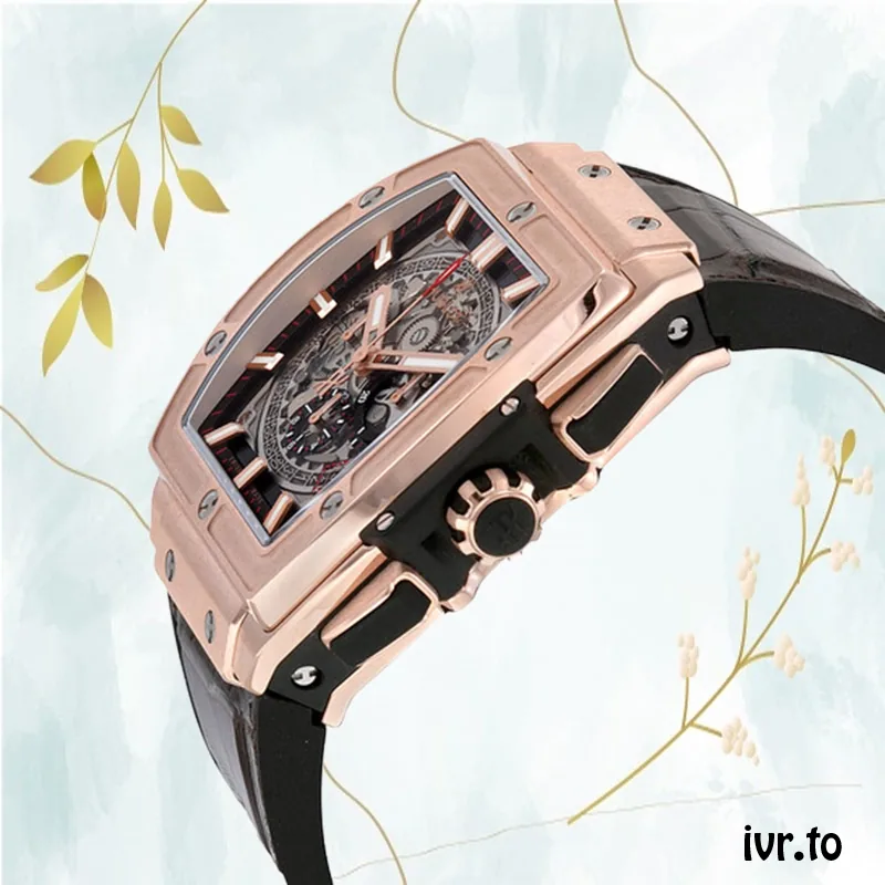 Hublot Spirit Of Big Bang 601.OX.0183.LR 44mm Men Leather Strap Stainless Steel