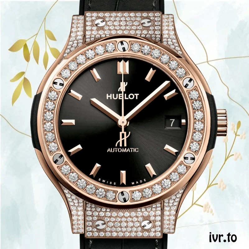 Hublot Classic Fusion Ladies 33mm 565.OX.1480.LR.1204 Rose Gold-tone Diamond