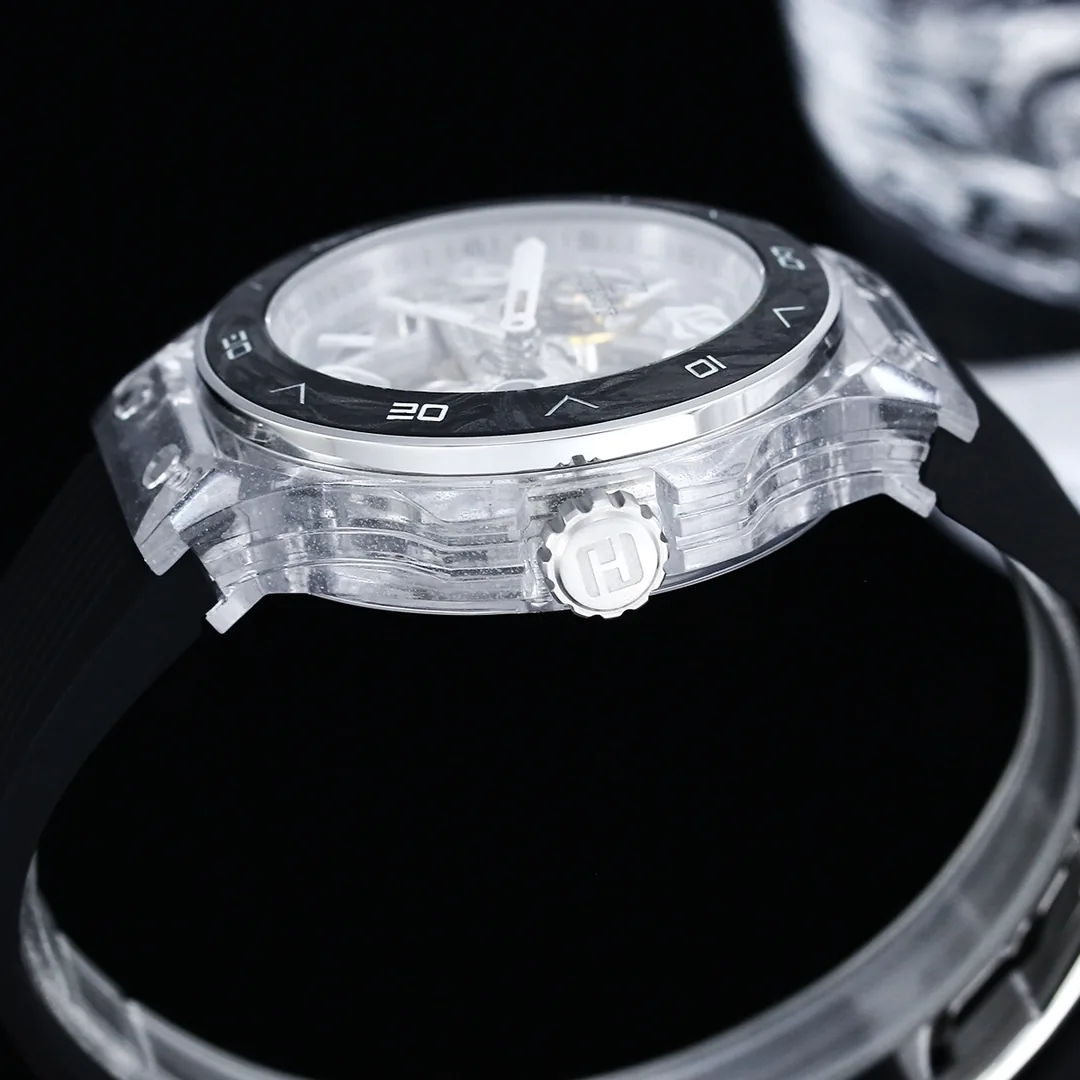 Swiss Hublot Big Bang Unico Replica Watch With Clear Sapphire Case And Case Skeleton Dial