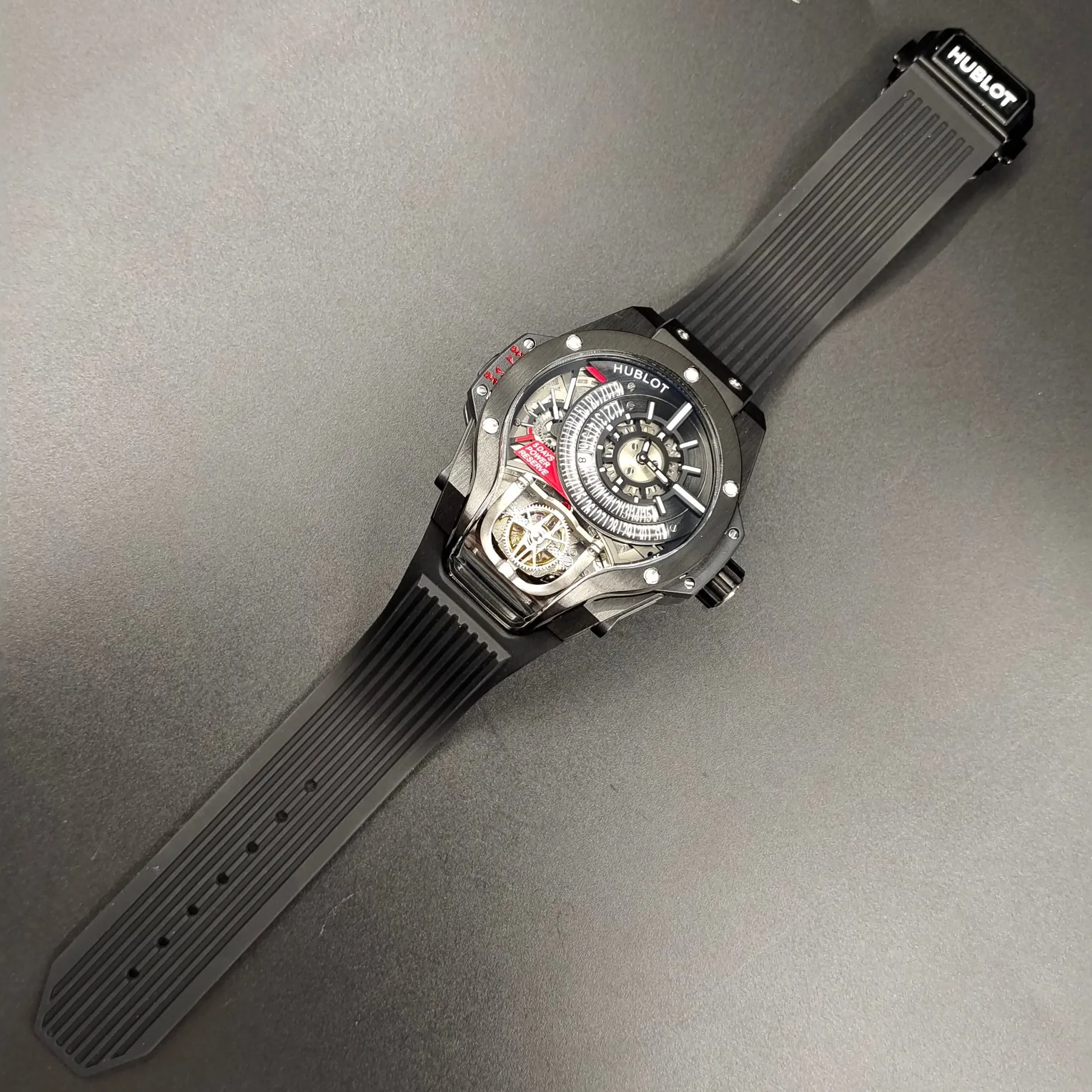 Hublot Big Bang Replica MP-09 49 Bi-Axial Tourbillon Transparent Case Watch