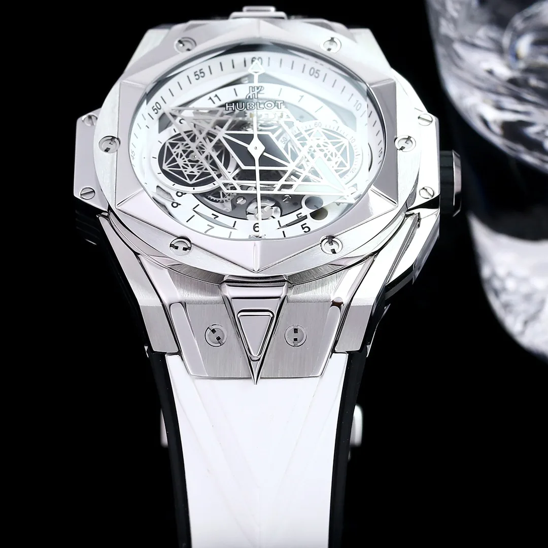 Hublot Big Bang Replica Sang Bleu Unico 418.NX.2001.RX.MXM20 45mm Titanium White Watch