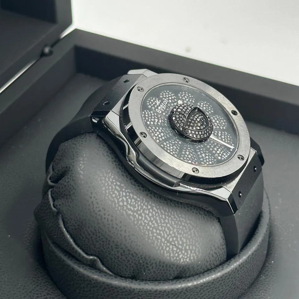 Hublot Classic Fusion Replica 507.CX.9000.RX.TAK21 Murakami Black Diamond Sunflower Watch