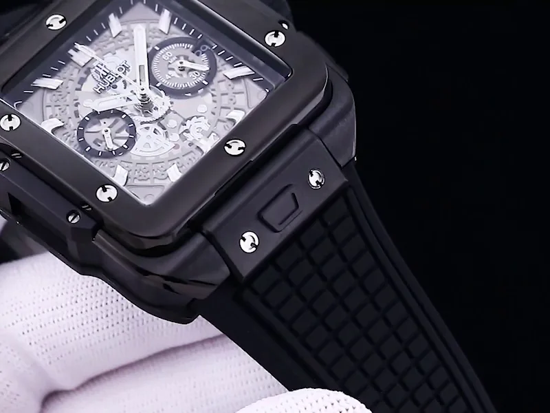 Hublot Square Big Bang Replica Unico 821.CI.0170.RX Polished Black Ceramic Watch