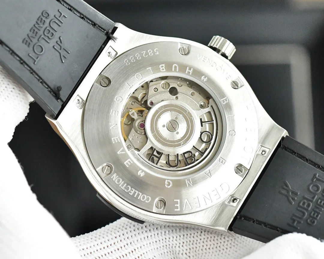 HUBLOT Classic Fusion Men's 42mm Women's 33mm PMX005 Silver Diamond Set Dial -IVR