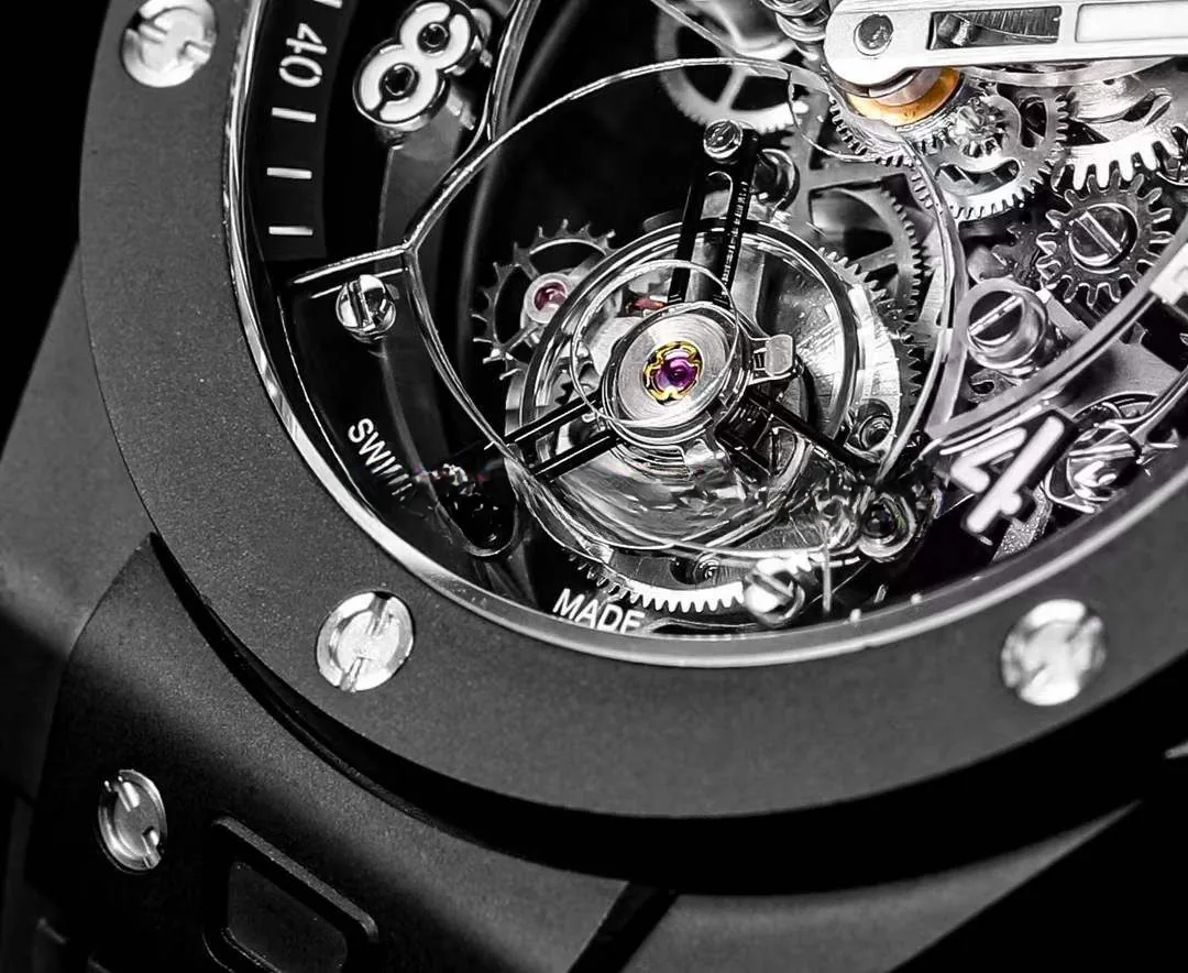 Hublot Big Bang Replica Unico Tourbillon 45mm Black Ceramic Bezel Watch