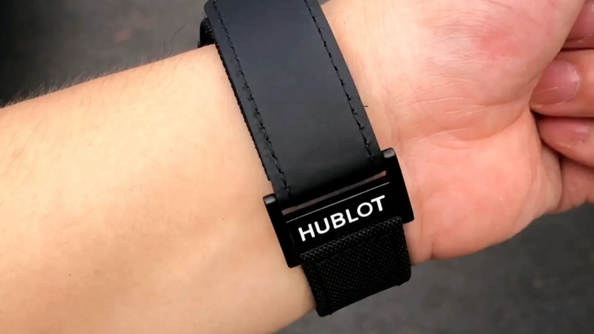 Hublot Big Bang Replica Black Grey Camouflage Polished Carbon Fiber Watch