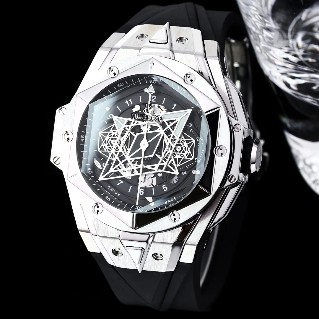Hublot Big Bang Replica 45mm Sang Bleu II Titanium Black Dial Watch