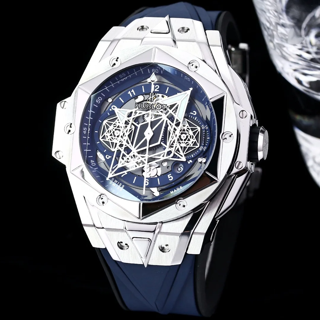 Hublot Big Bang Replica Sang Bleu II Tattoo 418.NX.5107.RX.MXM20 45mm Blue Dial Watch