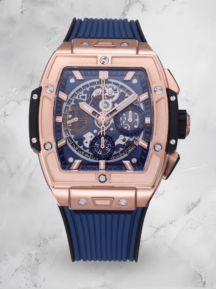 Luxury Replica Hublot Spirit of Big Bang 642.OX.7180.RX Rose Gold-Plated Stainless Steel & Blue Ceramic Case Watch