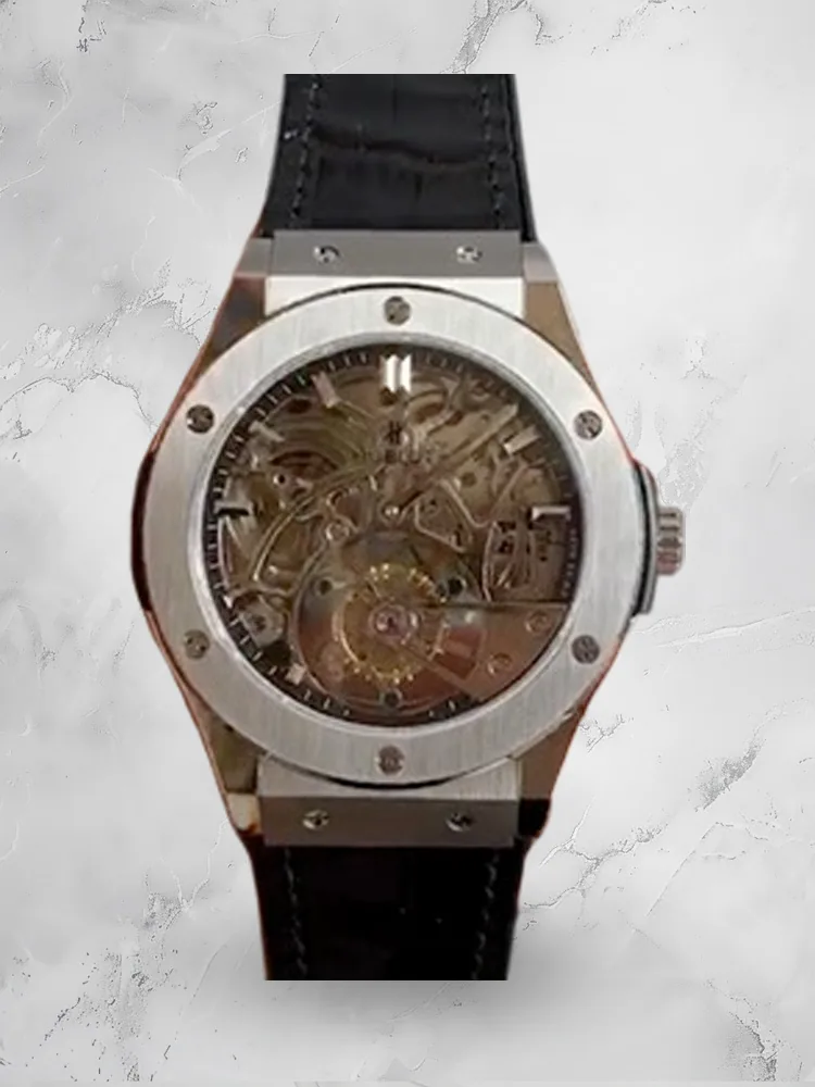 Hublot Classic Fusion Replica Tourbillon 42mm Fully Skeleton Stainless Steel Watch