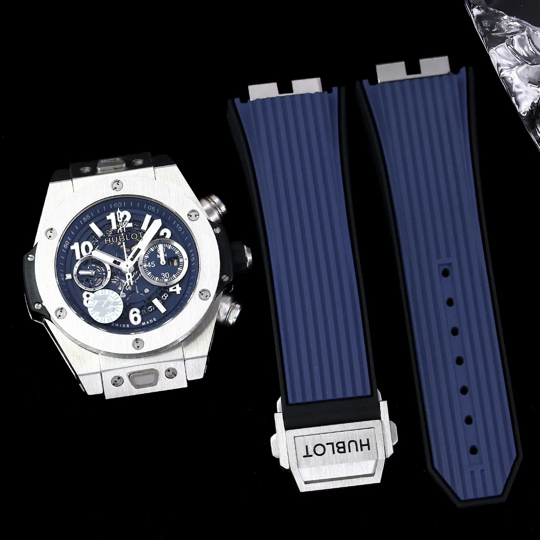 Hublot Big Bang Replica Unico Titanium Prata Azul 44mm Modern Elegance