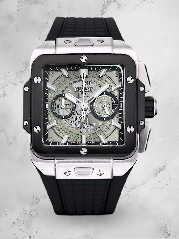 Hublot Square Big Bang Replica 42mm Unico Titanium Black Ceramic Watch