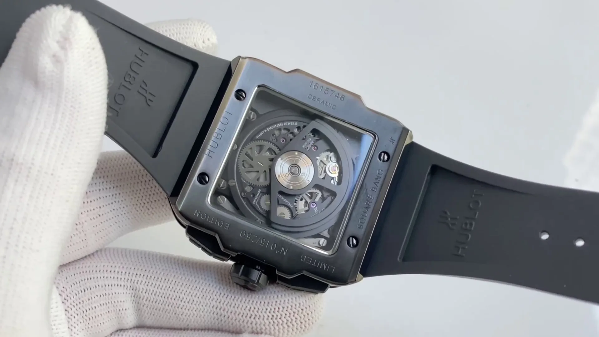 Hublot Square Bang Unico Replica Satin-finished Black Ceramic Watch