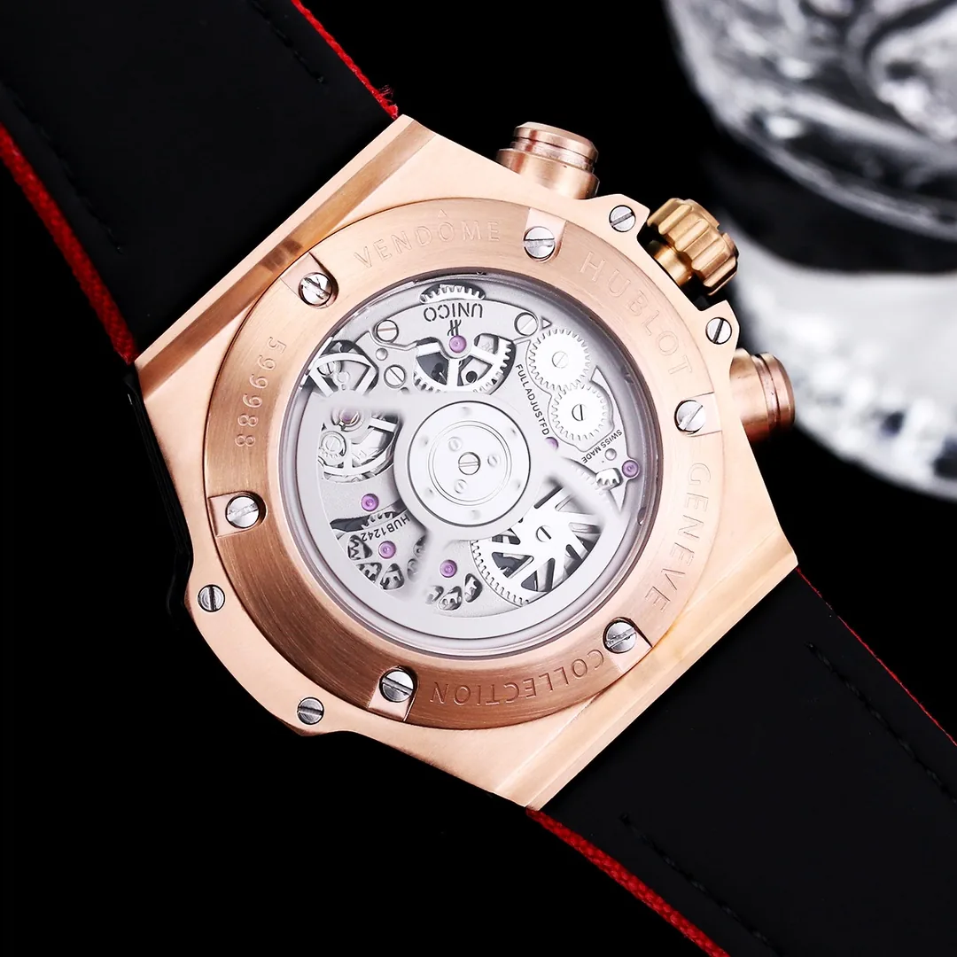 Hublot Big Bang Replica Unico Rose Gold Rainbow Skeleton Dial Watch