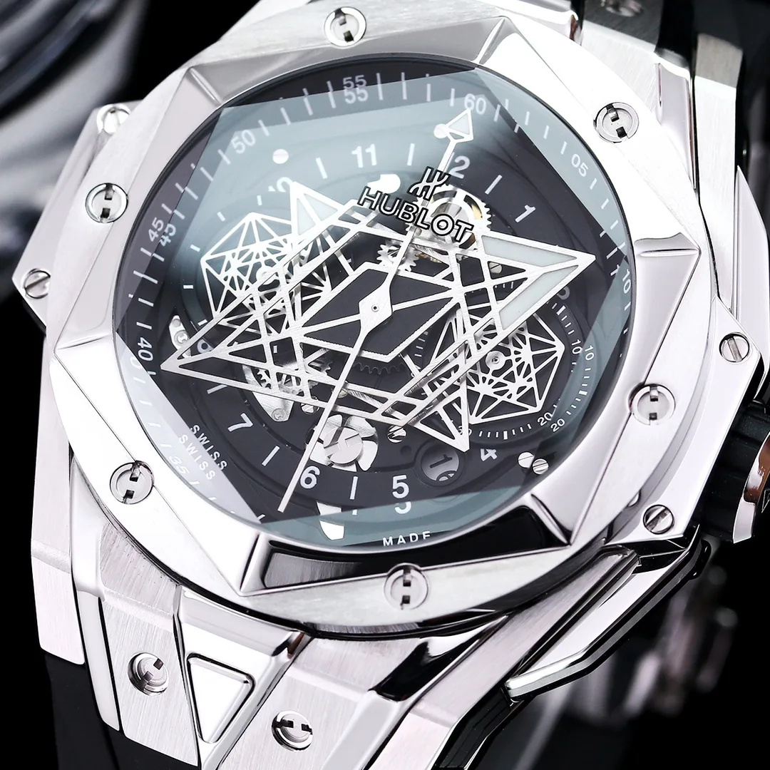 Hublot Big Bang Replica 45mm Sang Bleu II Titanium Black Dial Watch