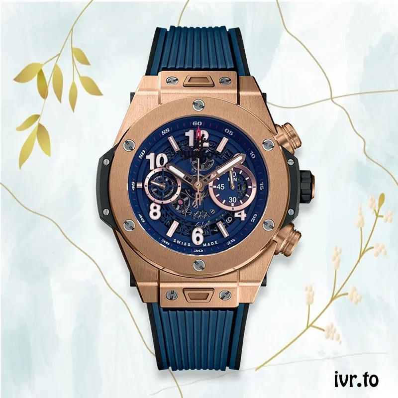 Hublot Big Bang 44mm Men 411.OX.5189.RX Rubber Band Rose Gold-tone
