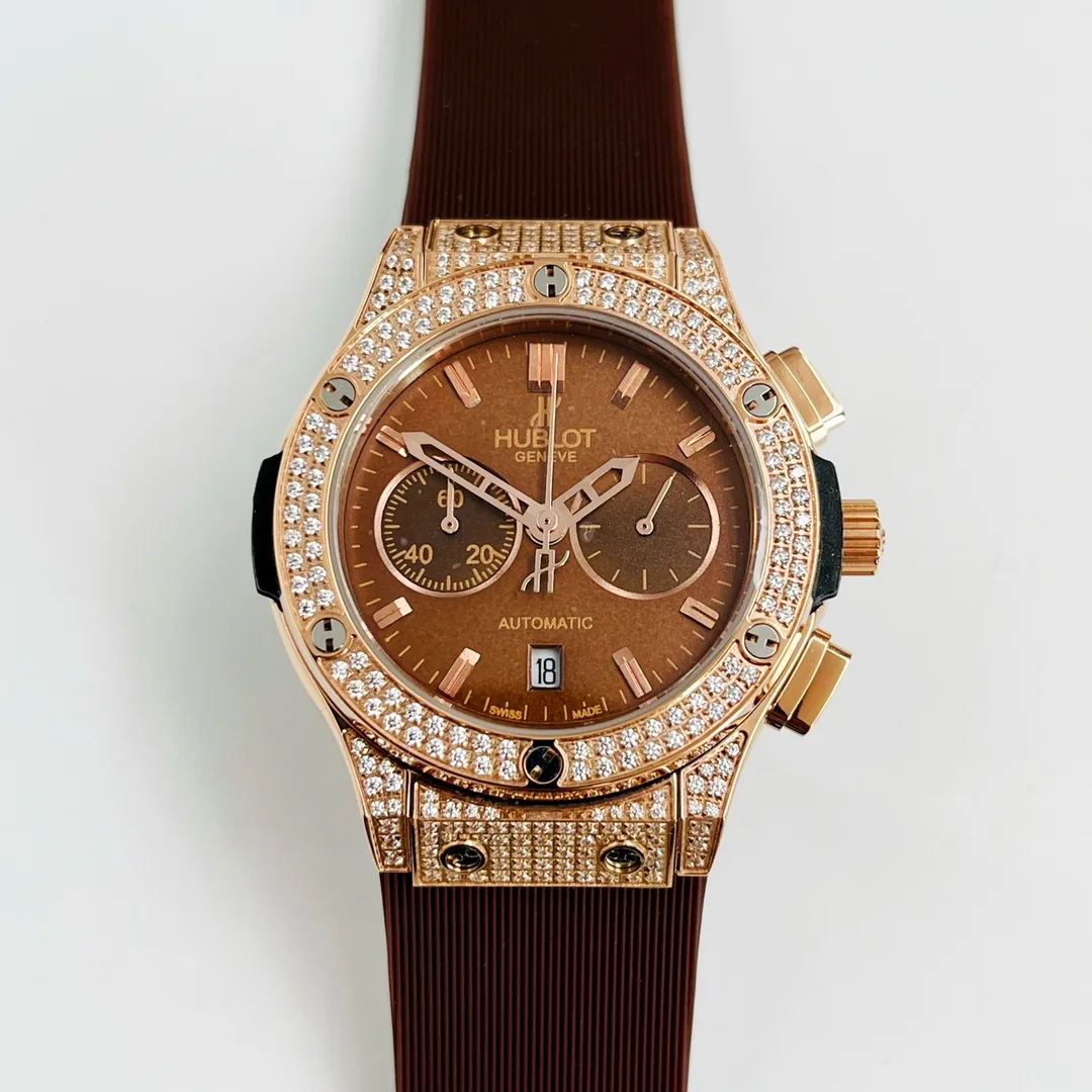 HUBLOT Big Bang Women's Diameter 37.9mm Thickness 11.5mm PMX008 Rubber Tan Strap - IVR