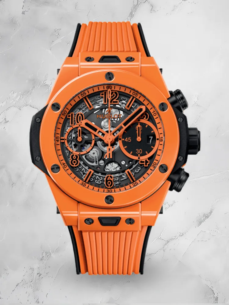 Hublot Big Bang Replica Unico 42mm Polished Orange Ceramic Watch