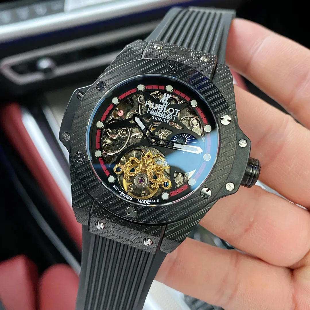 HUBLOT Big Bang Series Men's Diameter 46mm Thickness 13mm PMX011 Rubber Black Strap - IVR