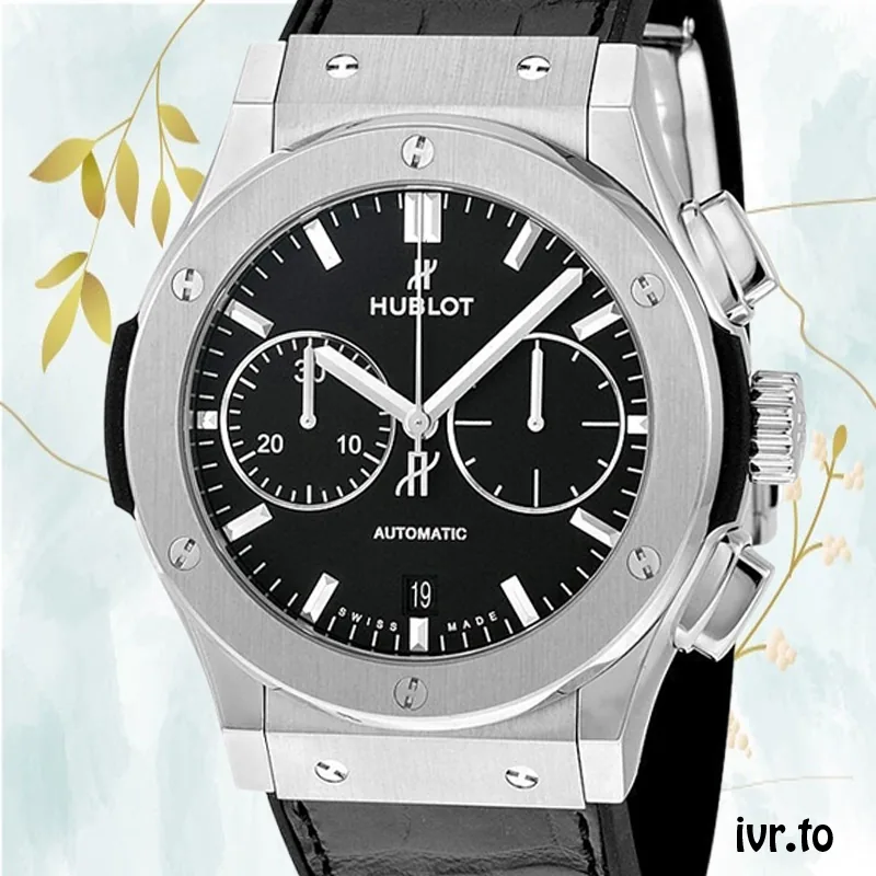 Hublot Classic Fusion Men's 521.NX.1171.LR 42mm Silver-tone Leather Strap