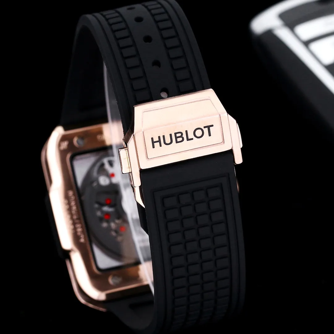 Hublot Square Big Bang Replica Unico Off-White Dial Rose Gold Watch