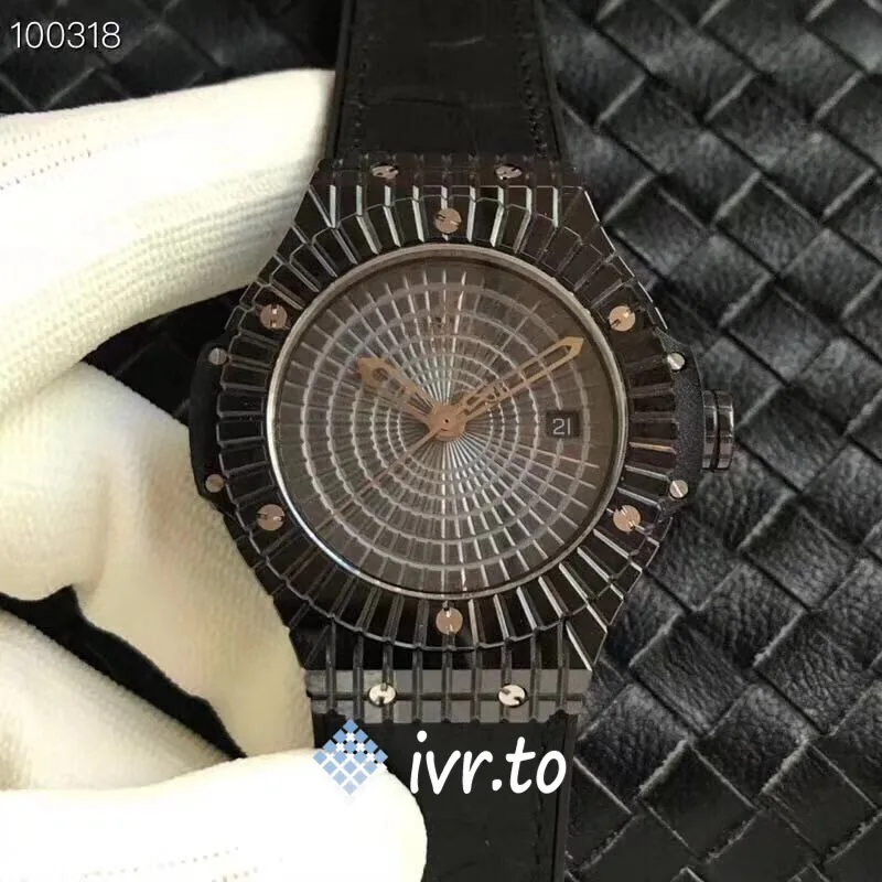 Hublot 41mm ivr346.CX.1800.BR Mens 41 MM Ceramic Black