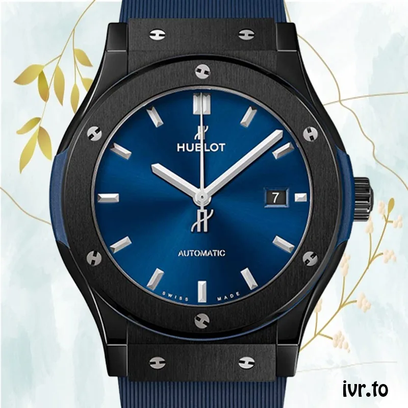 Hublot Classic Fusion 542.CM.7170.RX/511.CM.7170.RX Men's 43mm/42mm/45mm Blue Dial Rubber Band