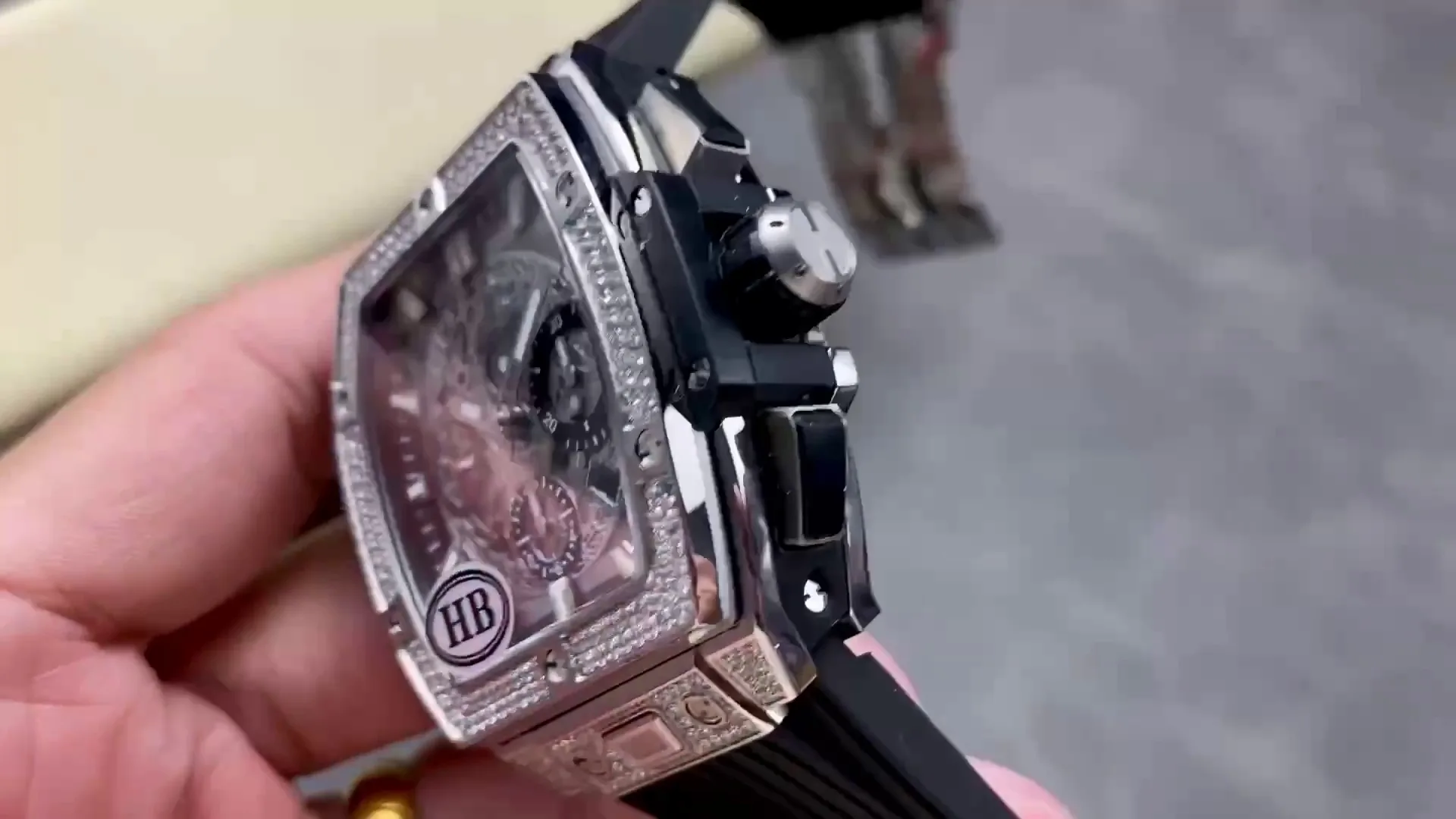 Hublot Spirit Of Big Bang Replica 642.NX.0170.RX.1704 42mm Silver Diamond Watch