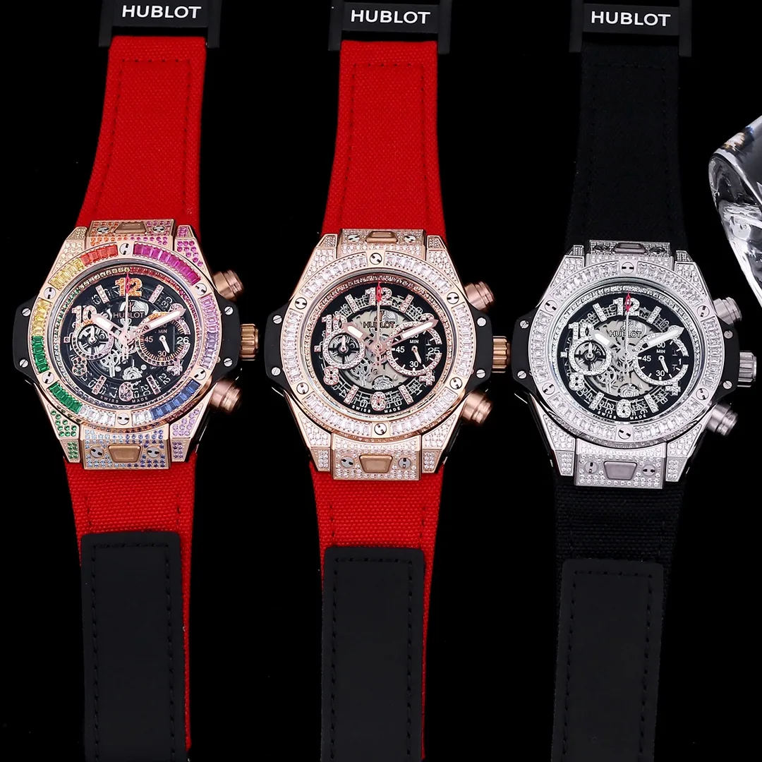Hublot Big Bang Replica Unico Rose Gold Rainbow Skeleton Dial Watch